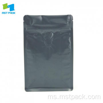 250g Matte Black Coffee Zipper Pouch